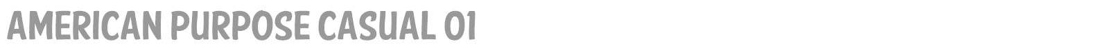 American Purpose Casual 01 font preview